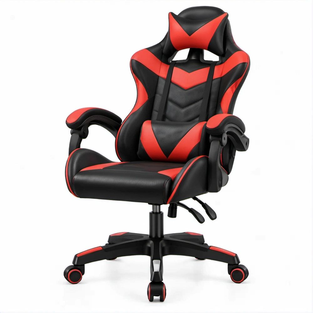 Gamingstuhl in Racing-Form Schwarz/Rot, 68 x 70 x 125–135 cm